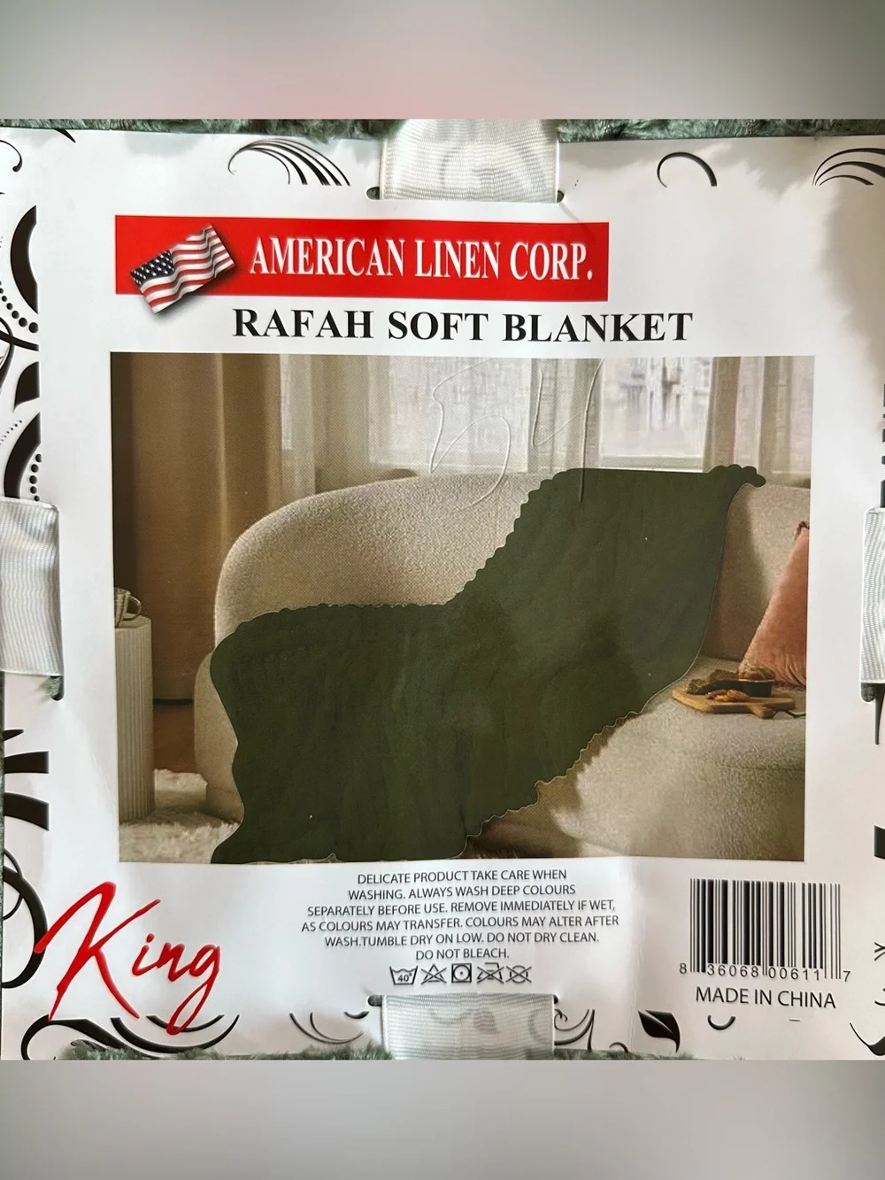 King Size Ribbed Soft/Plush Blanket - NIP